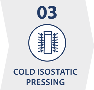 Manufacturing steps 03 - Cold Isostatic Pressing